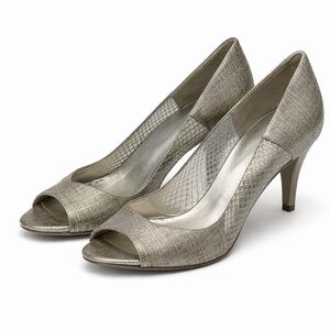 Stella McCartney Silver Peep Toe Heels